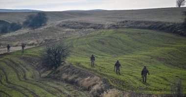 Turkish security forces secure the crash site of a jet carrying Libya's army chief of staff, Mohammed al-Haddad, near Kesikkavak village, Ankara, Türkiye, Dec. 24, 2025. (Reuters Photo)