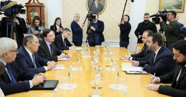 Russia's Foreign Minister Sergei Lavrov and Syria's Foreign Minister Asaad al-Shaibani attend a meeting in Moscow, Russia, Dec. 24, 2025. (Reuters Photo)