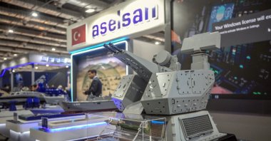 People at the ward of the Turkish defense company, Aselsan, during the 4th EDEX 2025 Egypt Defence Expo, in Cairo, Egypt, Dec. 2, 2025. (AA Photo)