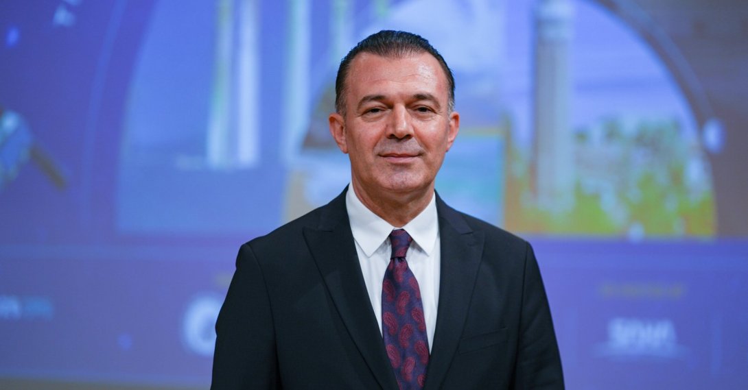 Yusuf Kıraç, chair of the Turkish Space Agency (TUA), poses during an interview, Ankara, Türkiye, Dec. 24, 2025. (AA Photo)