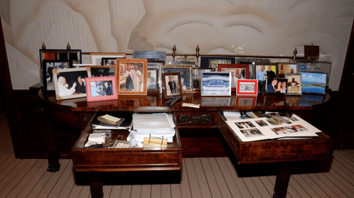 A view of drawers and framed photographs inside Jeffrey Epstein’s Manhattan home is shown in an image released by the U.S. Department of Justice, Washington, U.S., Dec. 19, 2025. (Reuters Photo)