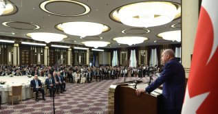 President Recep Tayyip Erdoğan speaks at the event, Ankara, Türkiye, Dec. 25, 2025. (AA Photo)