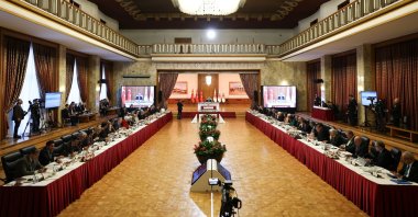 Members of the National Solidarity, Brotherhood and Democracy Committee meet to discuss the terror-free Türkiye initiative in Ankara, Türkiye, Dec. 4, 2025. (AA Photo)
