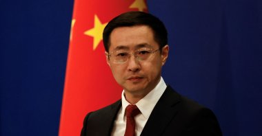 Chinese Foreign Ministry spokesperson Lin Jian attends a press conference in Beijing, China, April 10, 2025. (Reuters Photo)