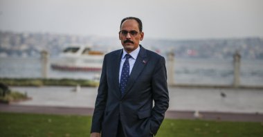 Ibrahim Kalin, then-chief advisor to President Recep Tayyip Erdoğan, poses following an interview, Istanbul, Türkiye, Oct. 19, 2019. (AP Photo)