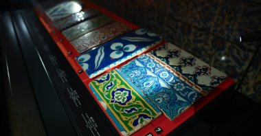 The tiles are displayed at Topkapı Palace, Istanbul, Türkiye, Dec. 24, 2025. (AA Photo)