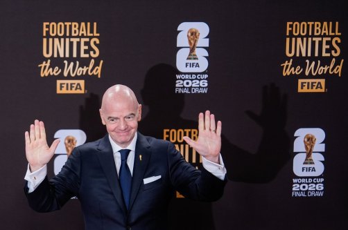 FIFA President Gianni Infantino arrives to attend the draw for the 2026 World Cup at the Kennedy Center, Washington, U.S., Dec. 5, 2025. (AP Photo)