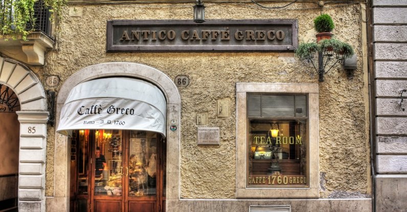 The historic Antico Caffe Greco on Via dei Condotti, Rome, Italy. (Shutterstock Photo)