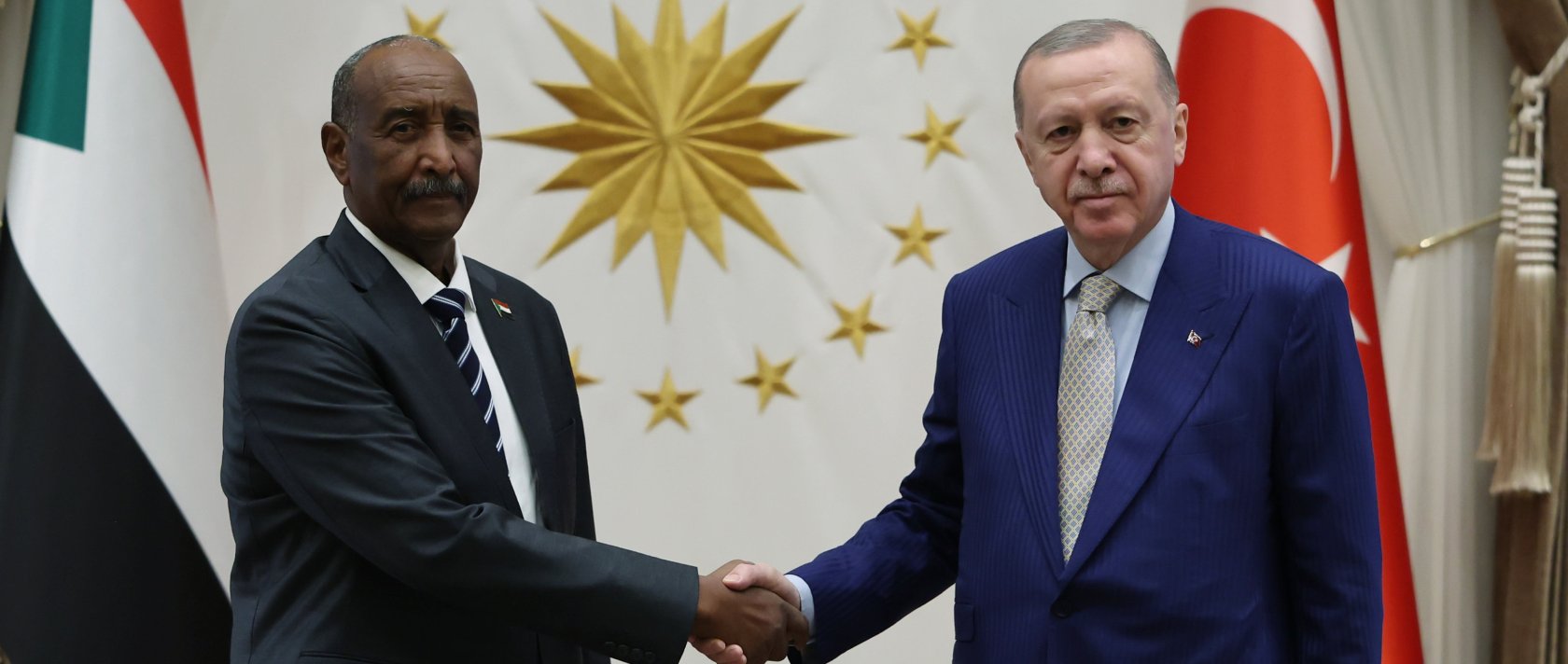 President Recep Tayyip Erdoğan meets with Sudan's Sovereign Council Chairman Abdel Fattah al-Burhan, Ankara, Türkiye, Dec. 25, 2025. (AA Photo)