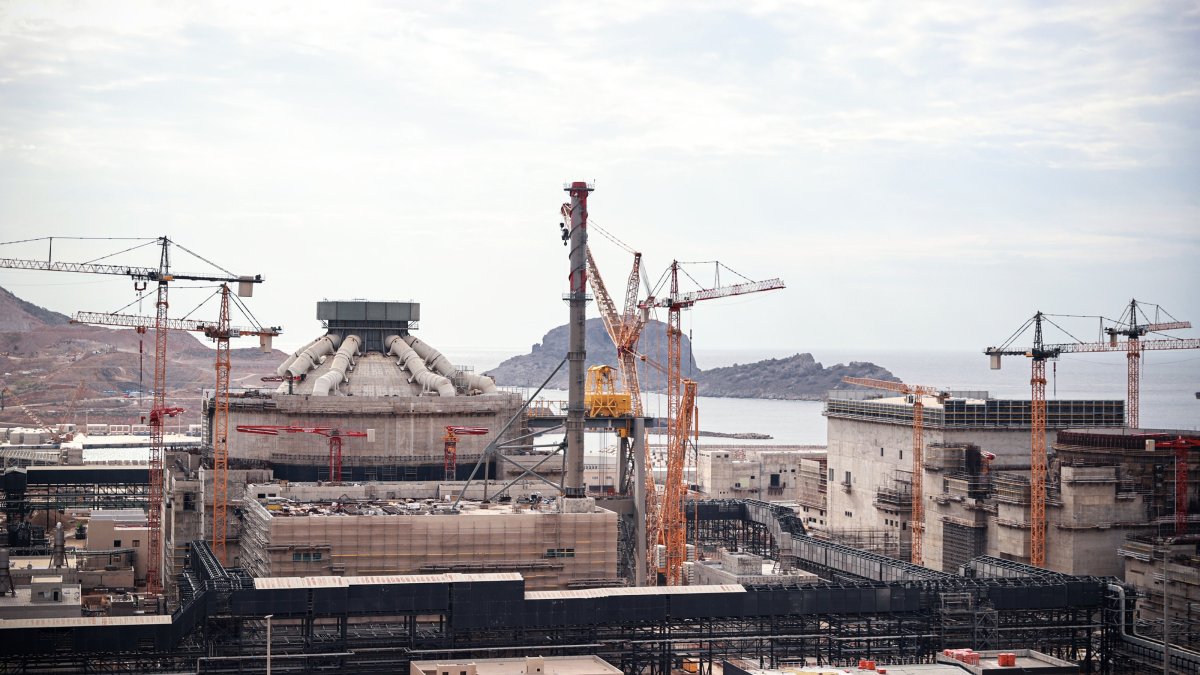 The construction site of the Akkuyu Nuclear Power Plant, Mersin, southern Türkiye, Dec. 5, 2025. (AA Photo)