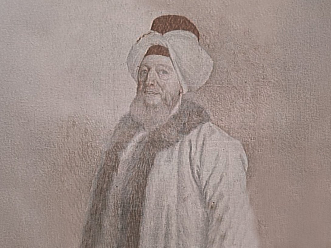 Claude Alexandre, Count of Bonneval, known as Humbaracı Ahmet Pasha, illustrated by Jean-Étienne Liotard. (Wikipedia Photo – edited by Nizam Arslan)