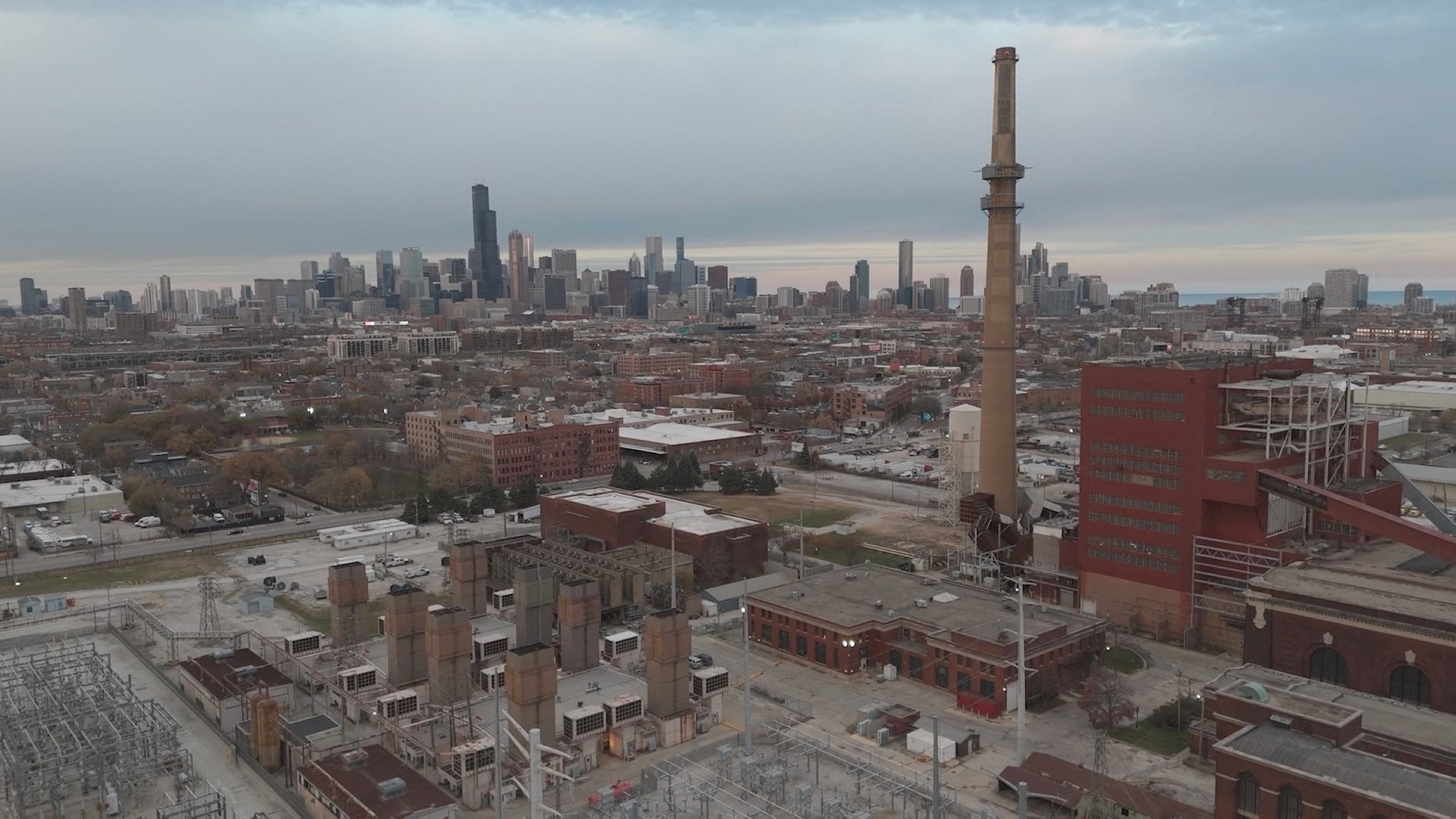 Drone image shows Fisk Coal Station in Chicago, Illinois, U.S., Nov. 17, 2025. (Reuters Photo)