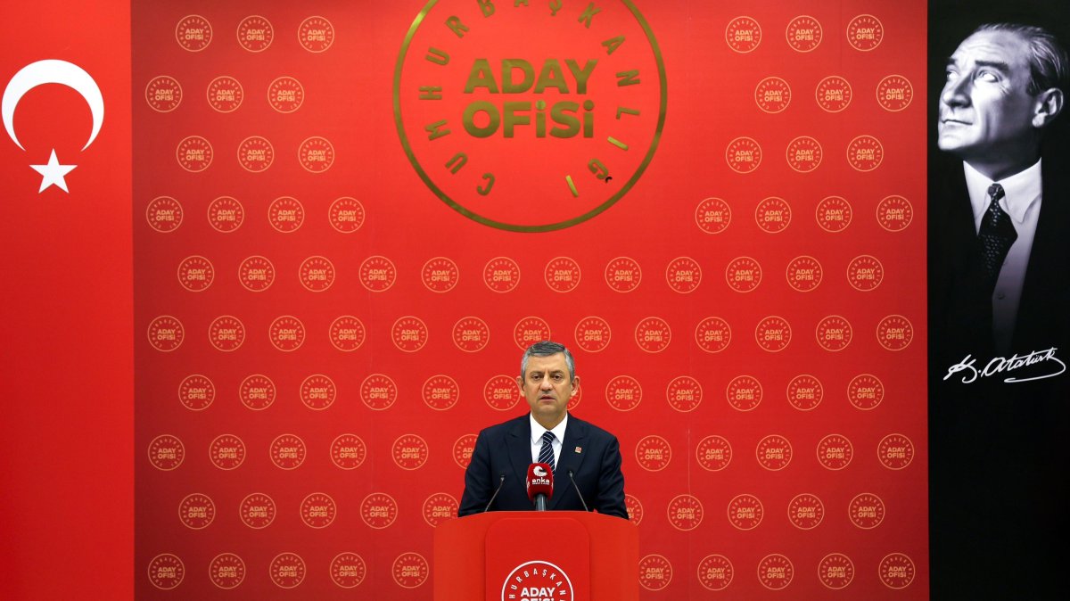 CHP Chair Özgür Özel speaks at an event, Ankara, Türkiye, Dec. 22, 2025. (DHA Photo)