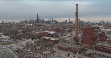 Drone image shows Fisk Coal Station in Chicago, Illinois, U.S., Nov. 17, 2025. (Reuters Photo)