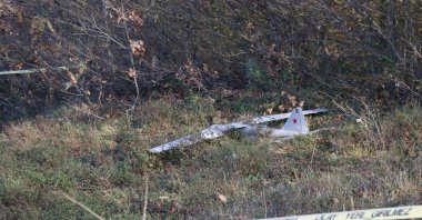 A view of a Russian-made drone discovered in Kocaeli, northwestern Türkiye, Dec. 19, 2025. (AA Photo)