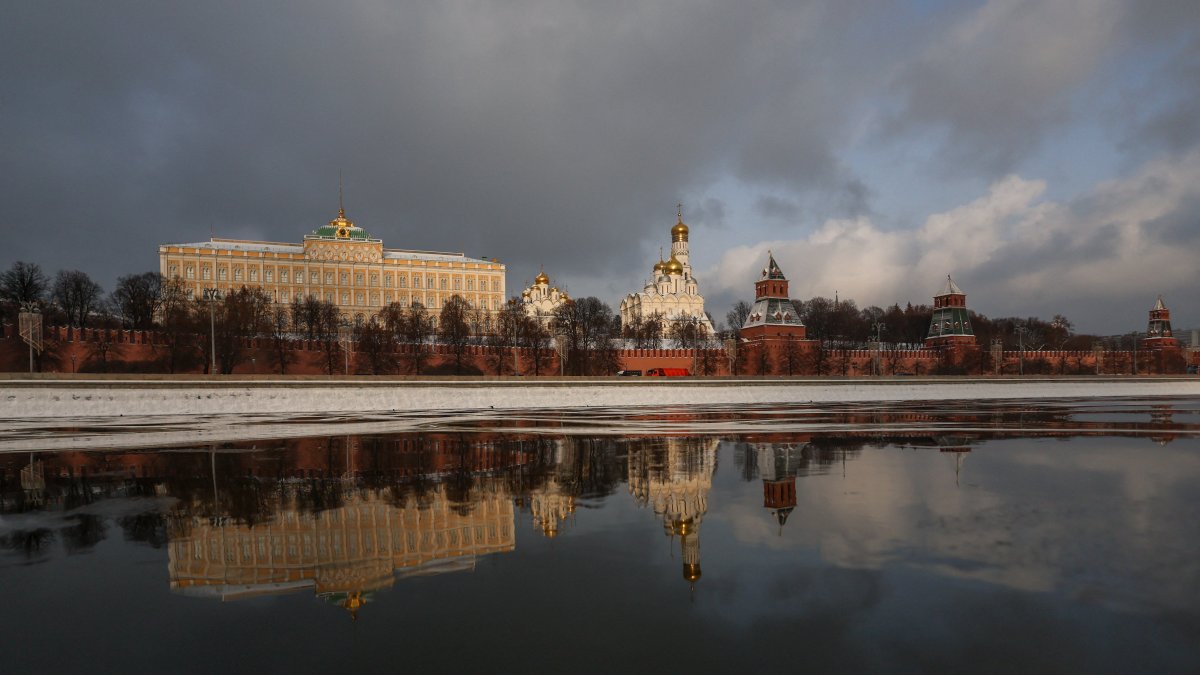 The Kremlin reflected in the Moskva River in central Moscow, Russia, Dec. 29, 2025. (Reuters Photo)