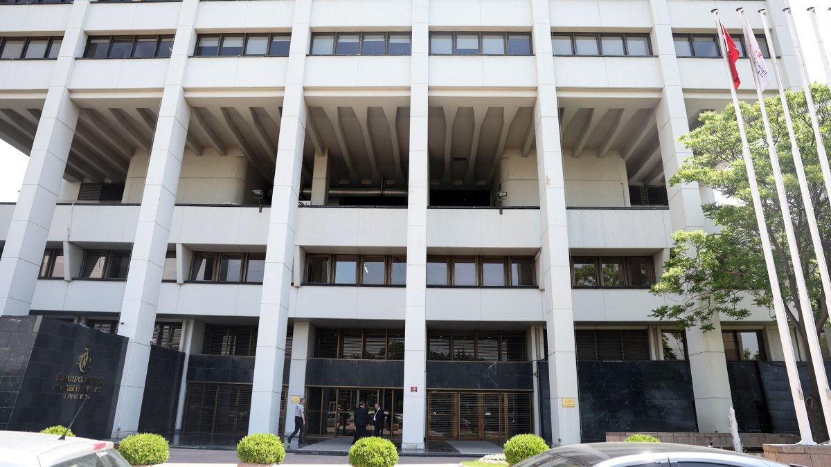 The headquarters of the Central Bank of the Republic of Türkiye (CBRT), Ankara, Türkiye, June 9, 2023. (AFP Photo)