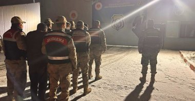 Turkish gendarmerie forces detain suspects during an anti-migrant smuggling operation in the Kağızman district of Kars province, eastern Türkiye, Dec. 17, 2025. (AA Photo)