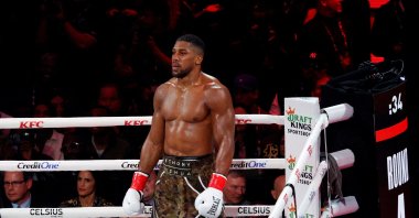 Anthony Joshua during his fight against Jake Paul, Kaseya Center, Miami, Florida, U.S., Dec. 19, 2025. (Reuters Photo)