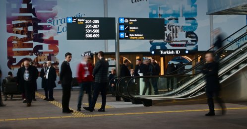 People are seen following the opening ceremony of Phase 1 of the Sabiha Gökçen Airport Terminal 1 Renovation Project, Istanbul, Türkiye, Dec. 29, 2025. (AA Photo)