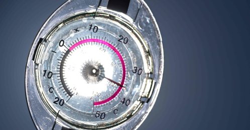 This photograph shows a thermometer indicating a temperature of 36 degrees Celsius, Rennes, western France, June 11, 2025. (AFP Photo)