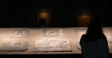 Visitors explore the mosaics at the Zeugma Mosaic Museum, Gaziantep, southeastern Türkiye, Aug. 31, 2025. (AA Photo)