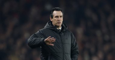 Aston Villa manager Unai Emery during the Premier League match against Arsenal at Emirates Stadium, London, U.K., Dec. 30, 2025. (Reuters Photo)