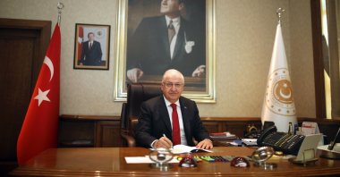 Defense Minister Yaşar Güler at the Defense Ministry headquarters in Ankara, Dec. 31, 2025. (DHA Photo)