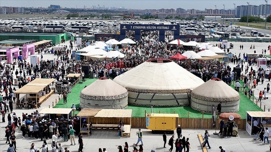 The 7th Ethnospor Culture Festival, Istanbul, Türkiye, May 22, 2025. (AA Photo)