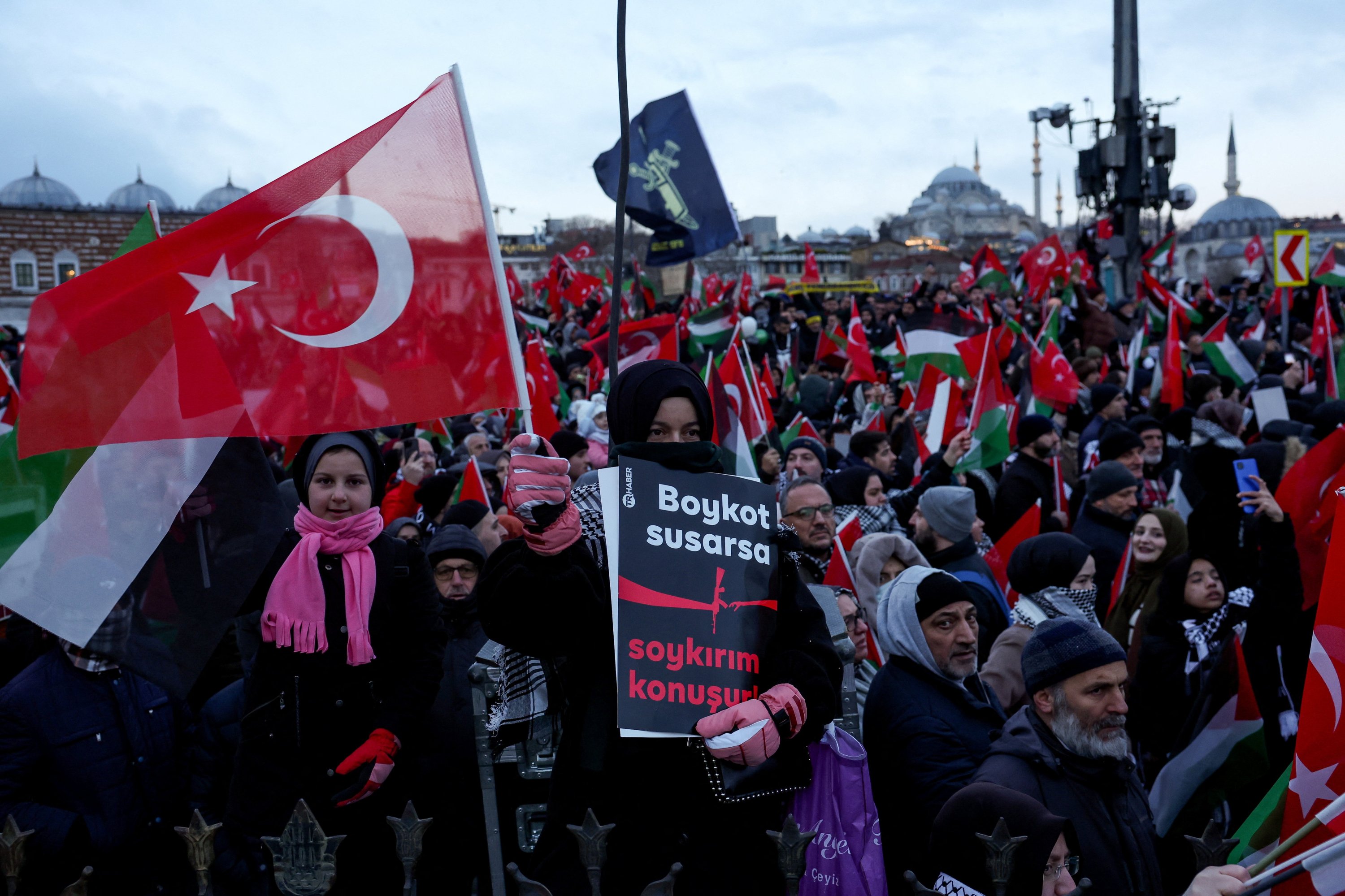 Hundreds of thousands wrap up massive Palestine rally in Istanbul