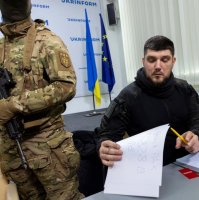 Denis "White Rex" Kapustin of the Russian Volunteer Corps (RDK) attends a press conference of pro-Ukrainian Russian paramilitary groups amid Russia's attack, Kyiv, Ukraine, March 21, 2024. (Reuters Photo)