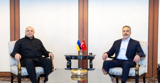 The meeting of Hakan Fidan (R) and Rustem Umerov, in Ankara, Türkiye, Jan. 1, 2026. (AA Photo) 