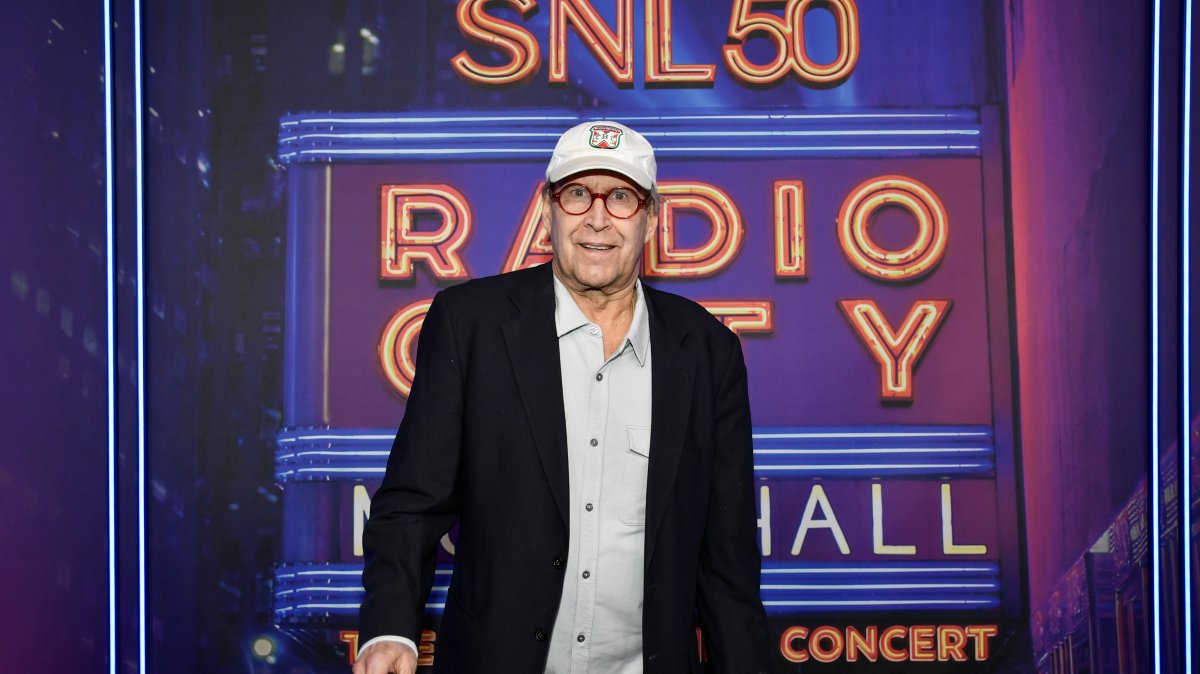 Chevy Chase attends the SNL50: The Homecoming Concert at Radio City Music Hall, New York, U.S., Feb. 14, 2025. (AP Photo)