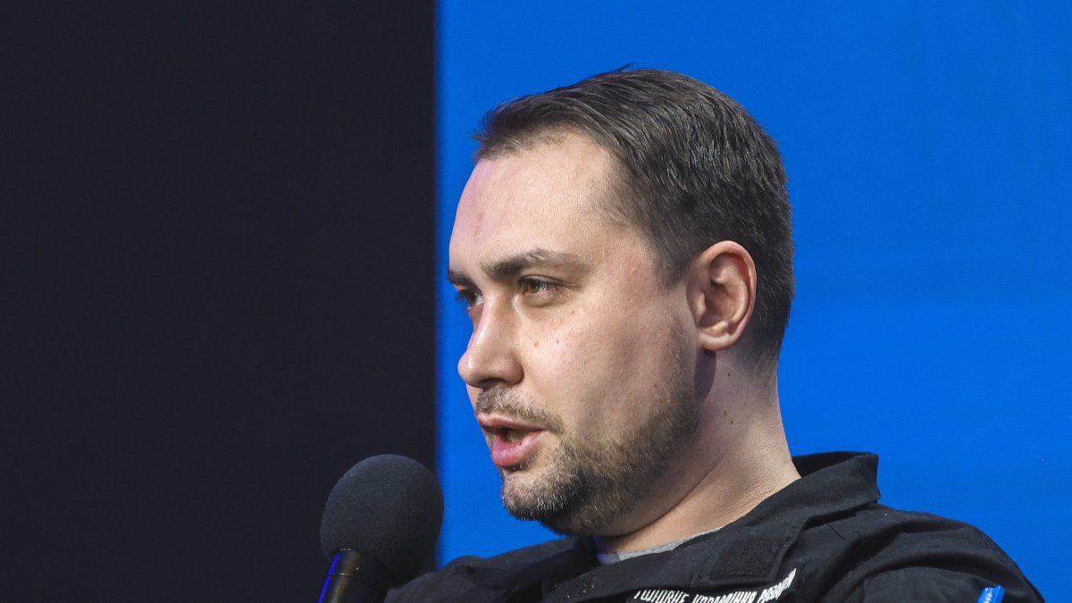 Kyrylo Budanov, Chief of the Main Intelligence Directorate of the Ministry of Defense of Ukraine, attends the press conference 'Ukraine, Year 2025' in Kyiv, Ukraine, Feb. 25, 2025. (EPA File Photo)