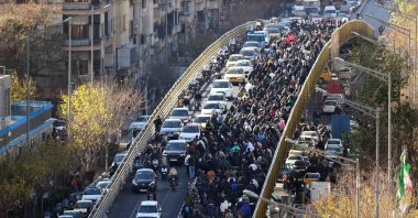 Iranian shopkeepers and traders protest against economic conditions, Tehran, Iran, Dec. 29, 2025. (EPA Photo)
