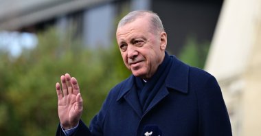President Recep Tayyip Erdoğan speaks to reporters after Friday prayers, Istanbul, Türkiye, Jan. 2, 2026. (AA Photo)