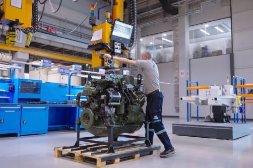 The Batu engine is seen at the BMC factory, Ankara, Türkiye, Dec. 31, 2025. (DHA Photo)