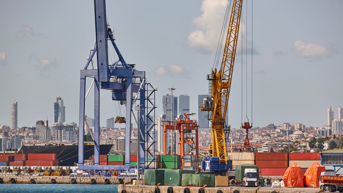 Cranes are seen at a port in Istanbul, Türkiye, in this undated photo. (Shutterstock Photo)