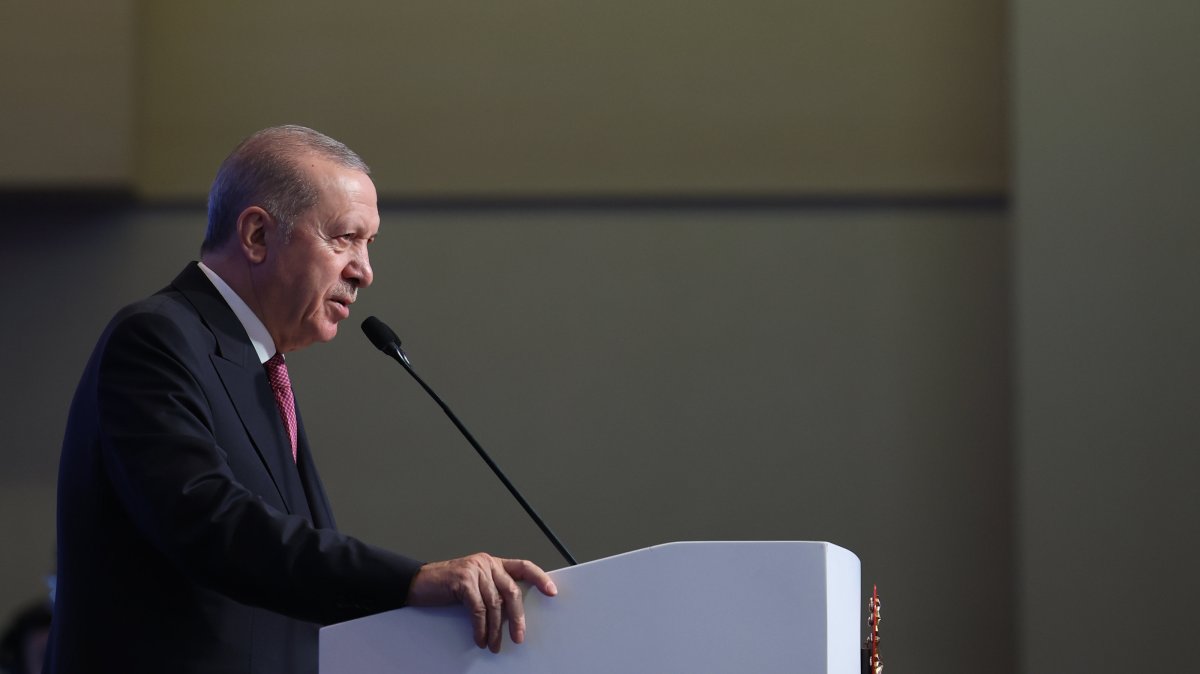 President Recep Tayyip Erdoğan speaks at an event in Istanbul, Türkiye, Jan. 3, 2026. (AA Photo) 