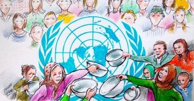 "Youth's demands are simple: a fair and equal life for everyone, East, West, North and South, and a universal right to justice and dignity, against dehumanization." (Illustration by Erhan Yalvaç)