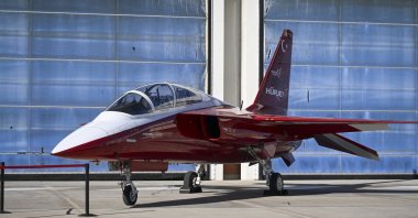 Türkiye's light combat aircraft, Hürjet, produced by Turkish Aerospace Industries (TAI), Ankara, Türkiye, Dec. 30, 2025. (AA Photo)