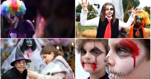 A compilation of photos edited by Anadolu Agency shows scenes from previous Koleda festivals in the northwestern province of Kırklareli, Türkiye, Jan. 4, 2025. (AA Photo)