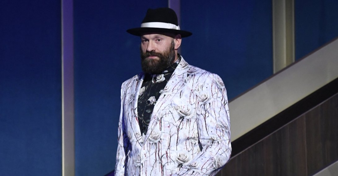 Britain's Tyson Fury arrives for a press conference ahead in Riyadh, Saudi Arabia, Dec. 19, 2024. (AFP Photo)