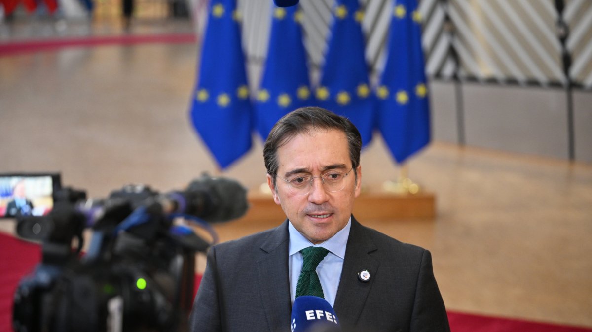 Spanish Foreign Minister José Manuel Albares attends the European Union foreign ministers meeting in Brussels, Belgium, Dec. 15, 2025. (AA File Photo)