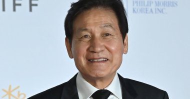 South Korean actor Ahn Sung-ki poses on the red carpet during the opening ceremony of the 26th Busan International Film Festival, Busan, South Korea, Oct. 6, 2021. (AFP Photo)