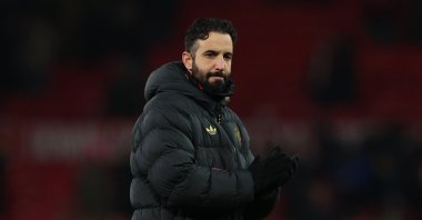 Manchester United manager Ruben Amorim applauds fans after the Premier League match against Wolverhampton Wanderers at Old Trafford, Manchester, U.K., Dec. 30, 2025. (Reuters Photo)