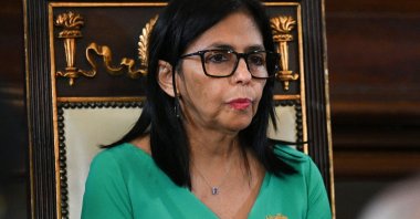 Venezuela's vice-President Delcy Rodriguez attends a session of the National Assembly to swear in as Venezuela's interim President in Caracas, Venezuela, Jan. 5, 2026. (AFP Photo)