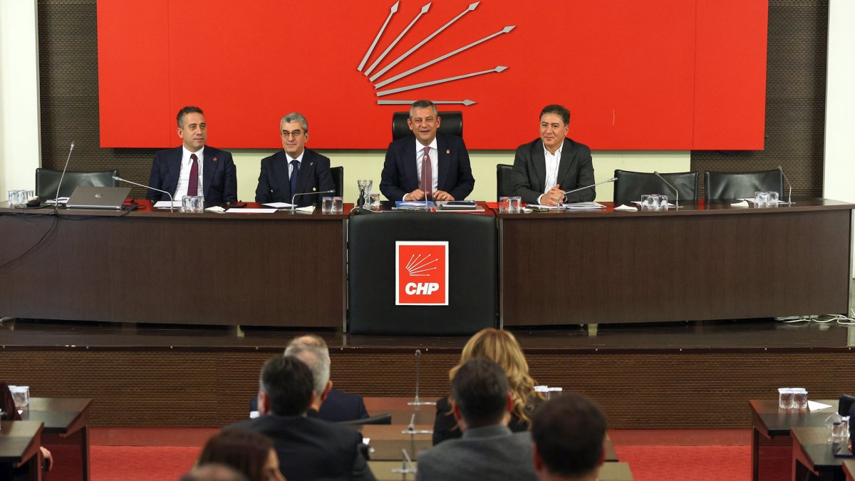 Republican People’s Party (CHP) Chair Özgür Özel speaks at an event with the party's lawmakers, Ankara, Türkiye, Jan. 5, 2025. (AA Photo)
