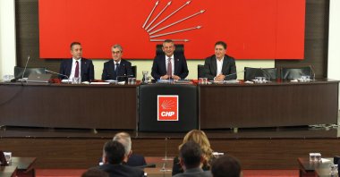Republican People’s Party (CHP) Chair Özgür Özel speaks at an event with the party's lawmakers, Ankara, Türkiye, Jan. 5, 2025. (AA Photo)