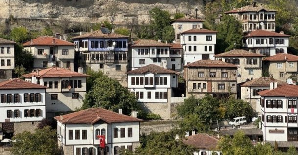 A general view of the traditional houses of Safranbolu, Karabük, northern Türkiye, Nov. 22, 2025. (AA Photo)
